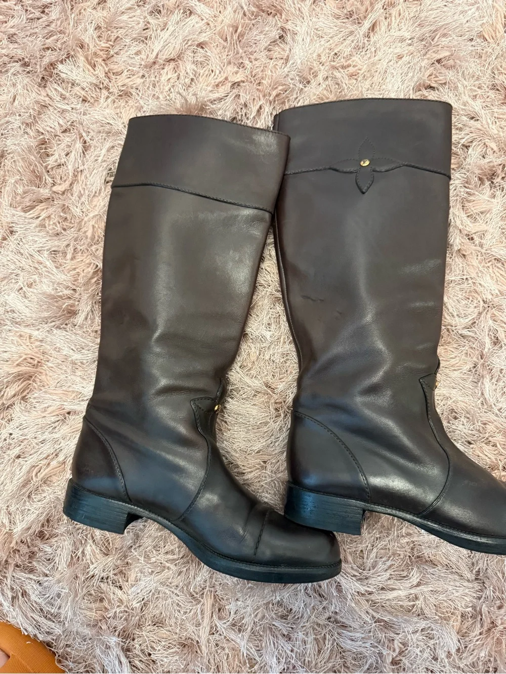 Louis Vuitton Classic Tall Brown calf Leather Boots 40